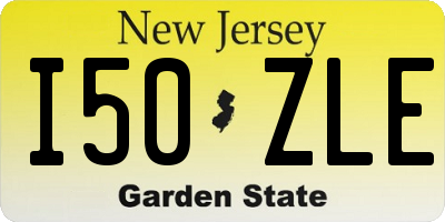 NJ license plate I50ZLE