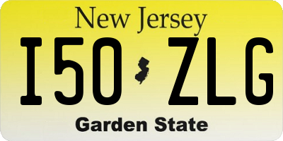 NJ license plate I50ZLG