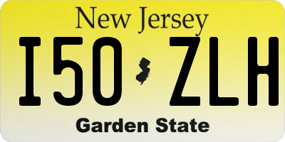 NJ license plate I50ZLH