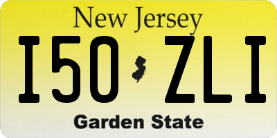 NJ license plate I50ZLI