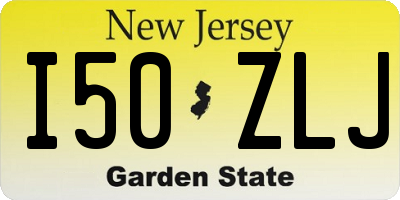 NJ license plate I50ZLJ