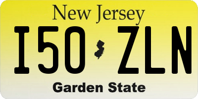 NJ license plate I50ZLN