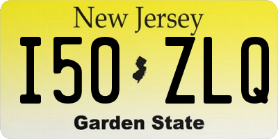 NJ license plate I50ZLQ