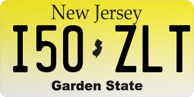 NJ license plate I50ZLT