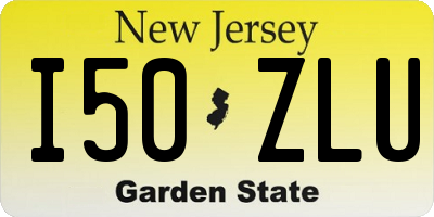 NJ license plate I50ZLU