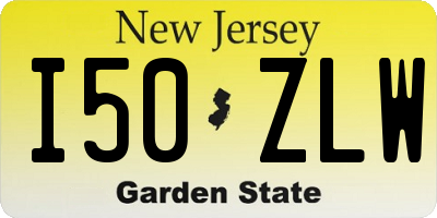 NJ license plate I50ZLW