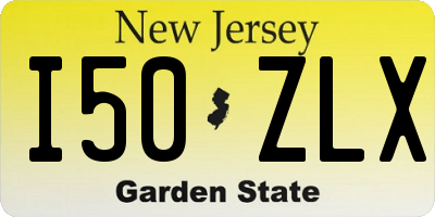 NJ license plate I50ZLX