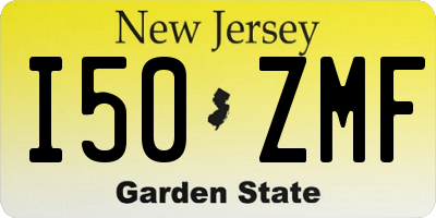 NJ license plate I50ZMF