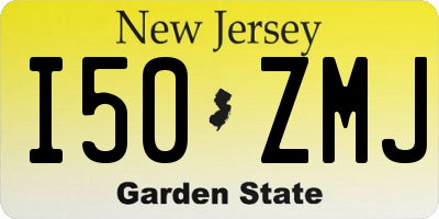 NJ license plate I50ZMJ
