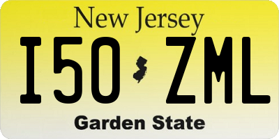 NJ license plate I50ZML