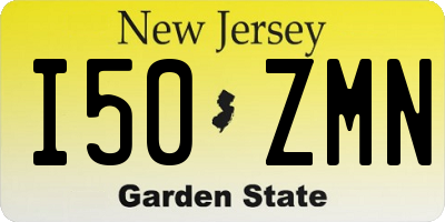 NJ license plate I50ZMN