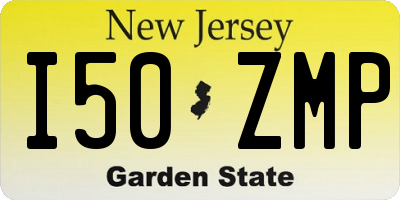 NJ license plate I50ZMP