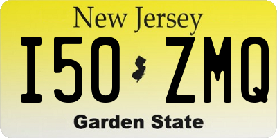 NJ license plate I50ZMQ