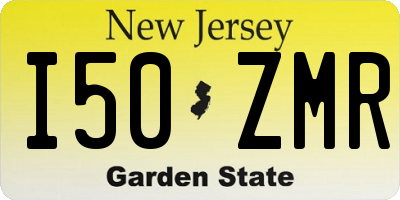 NJ license plate I50ZMR