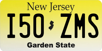 NJ license plate I50ZMS