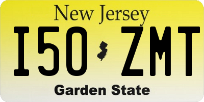NJ license plate I50ZMT
