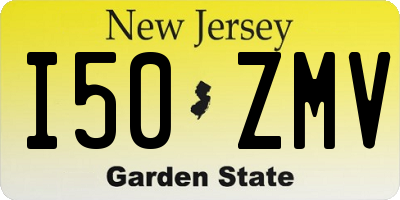 NJ license plate I50ZMV