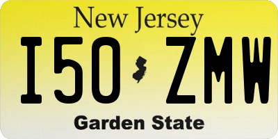 NJ license plate I50ZMW