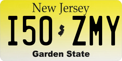 NJ license plate I50ZMY
