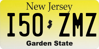 NJ license plate I50ZMZ