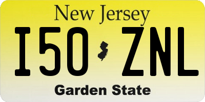 NJ license plate I50ZNL