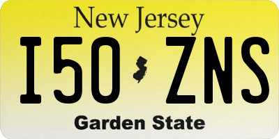 NJ license plate I50ZNS