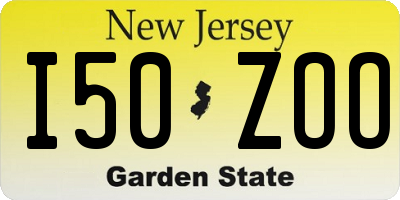 NJ license plate I50ZOO