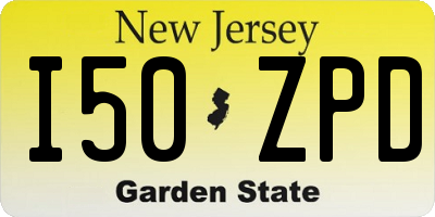 NJ license plate I50ZPD