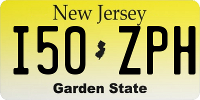 NJ license plate I50ZPH