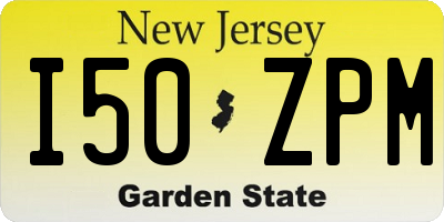 NJ license plate I50ZPM