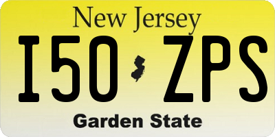 NJ license plate I50ZPS