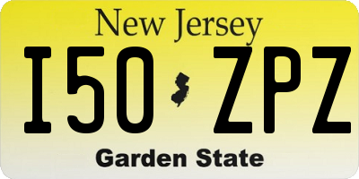 NJ license plate I50ZPZ