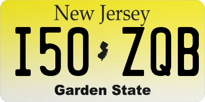 NJ license plate I50ZQB