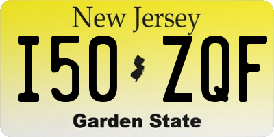NJ license plate I50ZQF