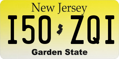 NJ license plate I50ZQI