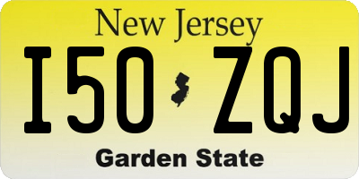 NJ license plate I50ZQJ