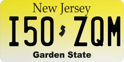 NJ license plate I50ZQM