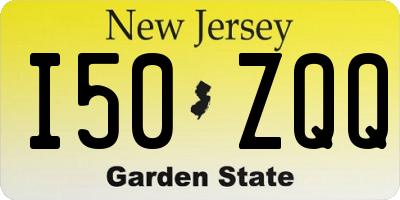 NJ license plate I50ZQQ