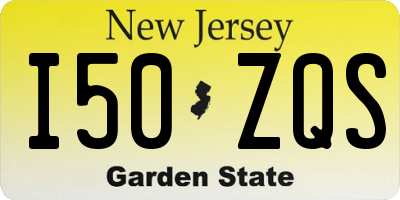 NJ license plate I50ZQS