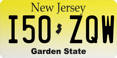 NJ license plate I50ZQW