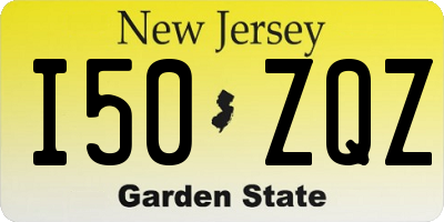 NJ license plate I50ZQZ