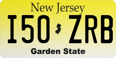 NJ license plate I50ZRB