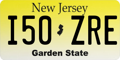 NJ license plate I50ZRE