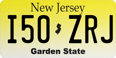 NJ license plate I50ZRJ
