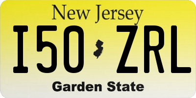 NJ license plate I50ZRL