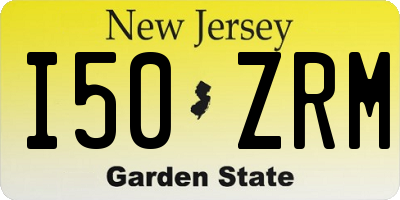 NJ license plate I50ZRM