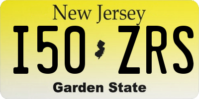 NJ license plate I50ZRS