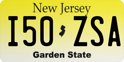 NJ license plate I50ZSA