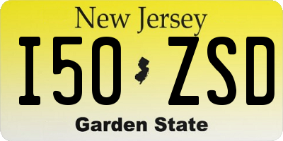 NJ license plate I50ZSD