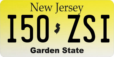 NJ license plate I50ZSI